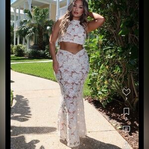 Peppermayo Sheer Floret Maxi- Set